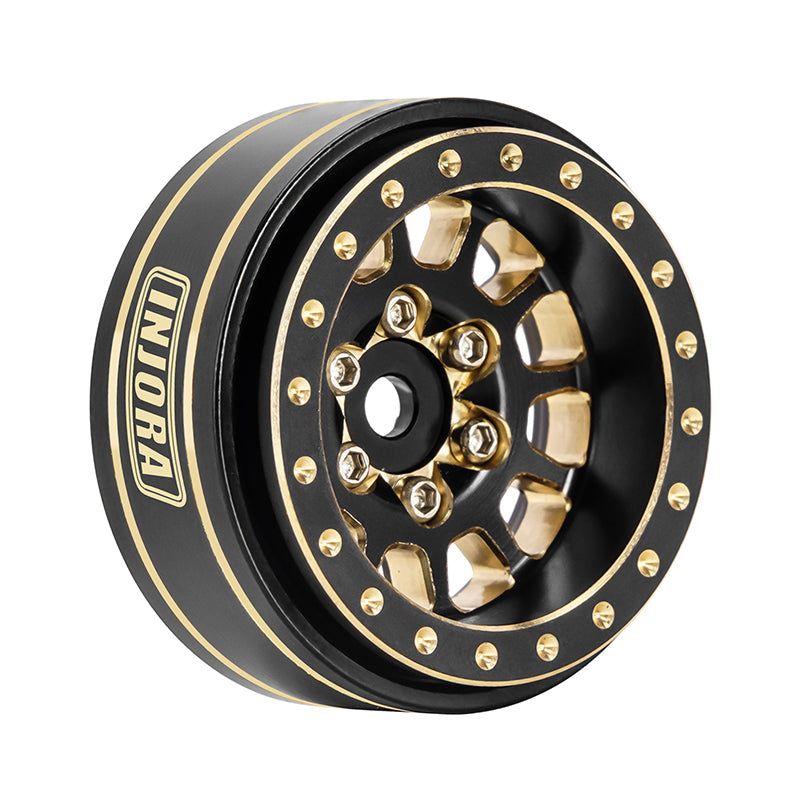 INJORA 1.0 Plus 12-Spoke Brass Beadlock Wheels 42g/pcs offset -3.75mm for 1/18 1/24 RC Crawler (4) (W1101) 19 INJORA 1.0 Plus 12-Spoke Brass Beadlock Wheels 42g/pcs offset -3.75mm for 1/18 1/24 RC Crawler (4) (W1101)