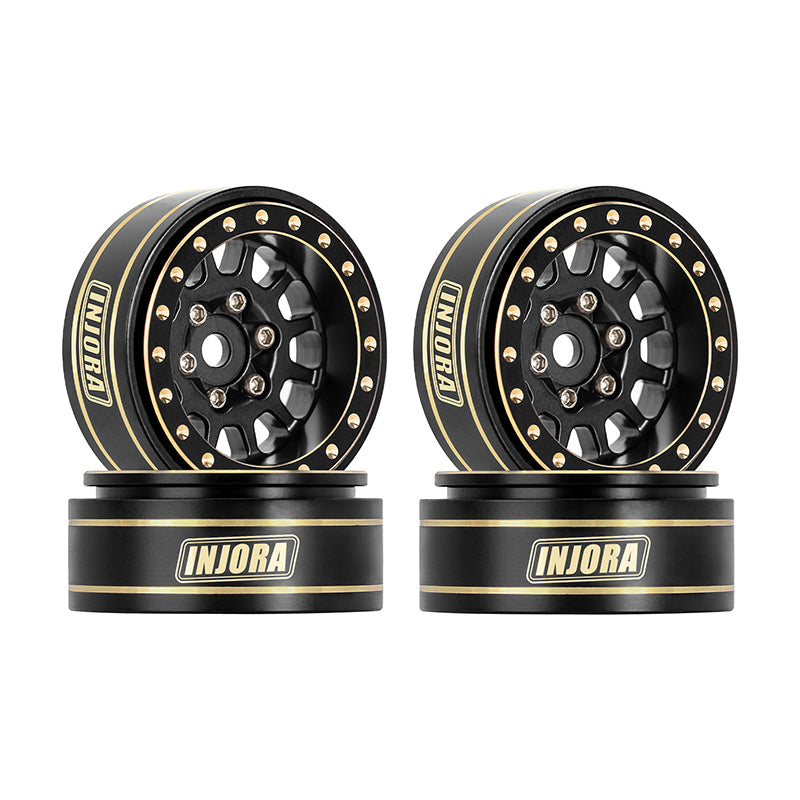 INJORA 1.0 Plus 12-Spoke Brass Beadlock Wheels 42g/pcs offset -3.75mm for 1/18 1/24 RC Crawler (4) (W1101) 3 INJORA 1.0 Plus 12-Spoke Brass Beadlock Wheels 42g/pcs offset -3.75mm for 1/18 1/24 RC Crawler (4) (W1101)