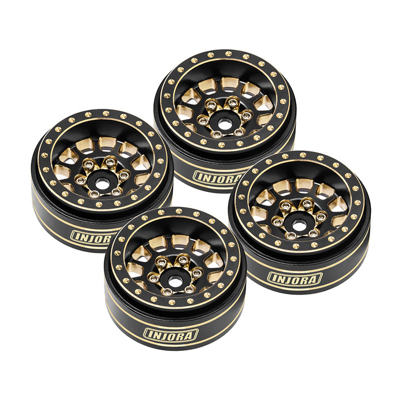 INJORA 1.0 Plus 12-Spoke Brass Beadlock Wheels 42g/pcs offset -3.75mm for 1/18 1/24 RC Crawler (4) (W1101) 23 INJORA 1.0 Plus 12-Spoke Brass Beadlock Wheels 42g/pcs offset -3.75mm for 1/18 1/24 RC Crawler (4) (W1101)