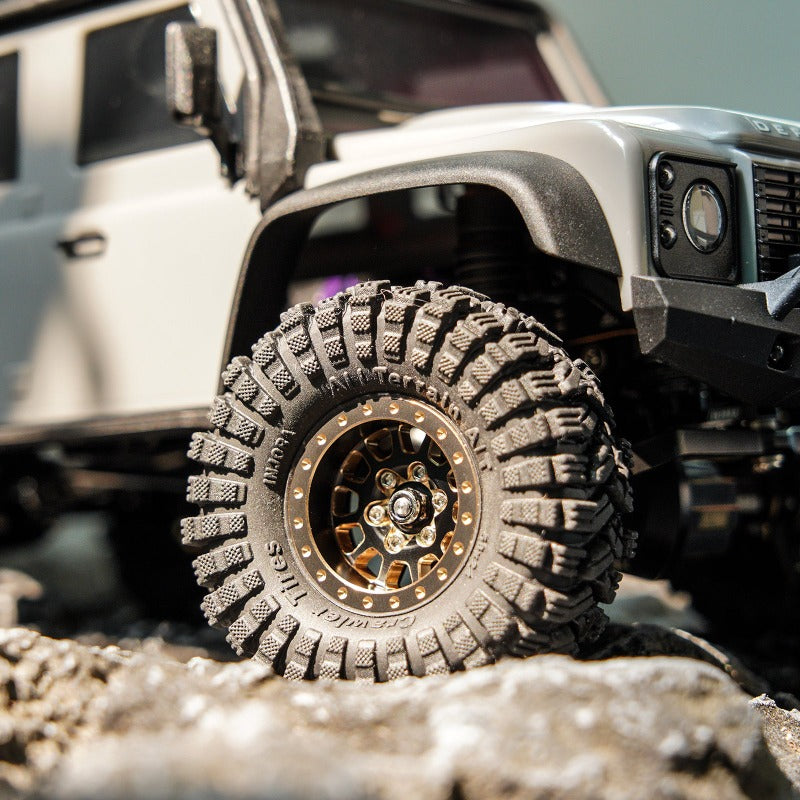 INJORA 1.0 Plus 12-Spoke Brass Beadlock Wheels 42g/pcs offset -3.75mm for 1/18 1/24 RC Crawler (4) (W1101) 24 INJORA 1.0 Plus 12-Spoke Brass Beadlock Wheels 42g/pcs offset -3.75mm for 1/18 1/24 RC Crawler (4) (W1101)