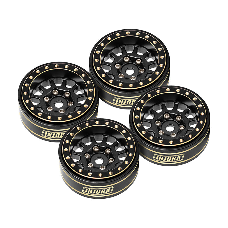 INJORA 1.0 Plus 12-Spoke Brass Beadlock Wheels 42g/pcs offset -3.75mm for 1/18 1/24 RC Crawler (4) (W1101) 9 INJORA 1.0 Plus 12-Spoke Brass Beadlock Wheels 42g/pcs offset -3.75mm for 1/18 1/24 RC Crawler (4) (W1101)