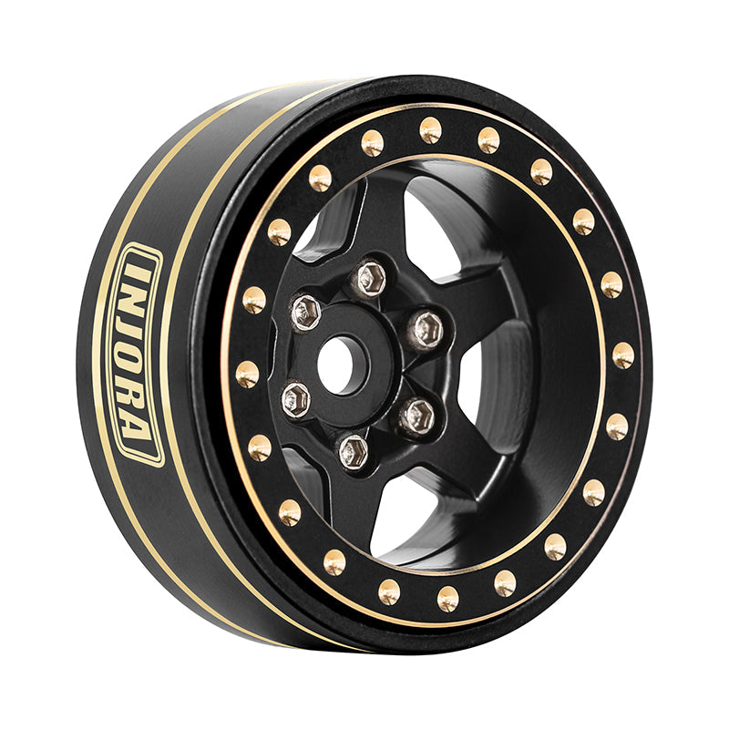 INJORA 1.0 Plus 6-Spoke Brass Beadlock Wheels 42g/pcs offset -3.75mm for 1/18 1/24 RC Crawler (4) (W1102) 5 INJORA 1.0 Plus 6-Spoke Brass Beadlock Wheels 42g/pcs offset -3.75mm for 1/18 1/24 RC Crawler (4) (W1102)