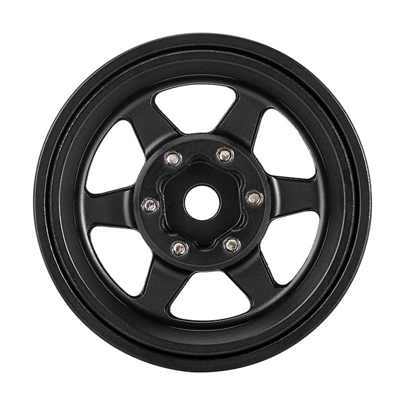 INJORA 1.0 Plus 6-Spoke Brass Beadlock Wheels 42g/pcs offset -3.75mm for 1/18 1/24 RC Crawler (4) (W1102) 8 INJORA 1.0 Plus 6-Spoke Brass Beadlock Wheels 42g/pcs offset -3.75mm for 1/18 1/24 RC Crawler (4) (W1102)