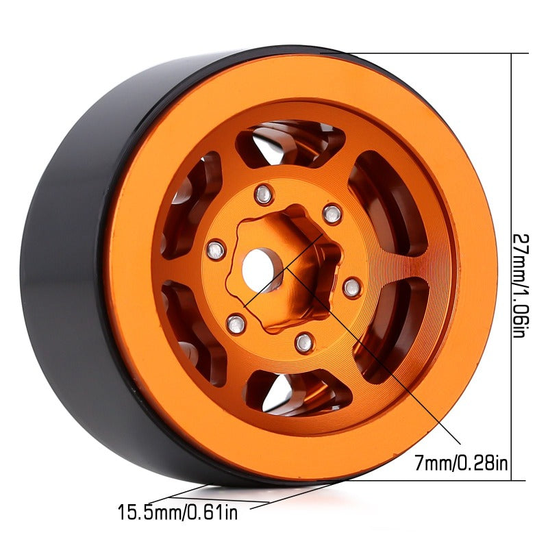 INJORA 1.0" 12-Spokes Beadlock Aluminum Wheel Rims for 1/24 RC Crawlers (4) (W1049) 21 INJORA 1.0" 12-Spokes Beadlock Aluminum Wheel Rims for 1/24 RC Crawlers (4) (W1049)