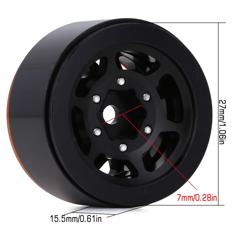 INJORA 1.0" 12-Spokes Beadlock Aluminum Wheel Rims for 1/24 RC Crawlers (4) (W1049) 25 INJORA 1.0" 12-Spokes Beadlock Aluminum Wheel Rims for 1/24 RC Crawlers (4) (W1049)