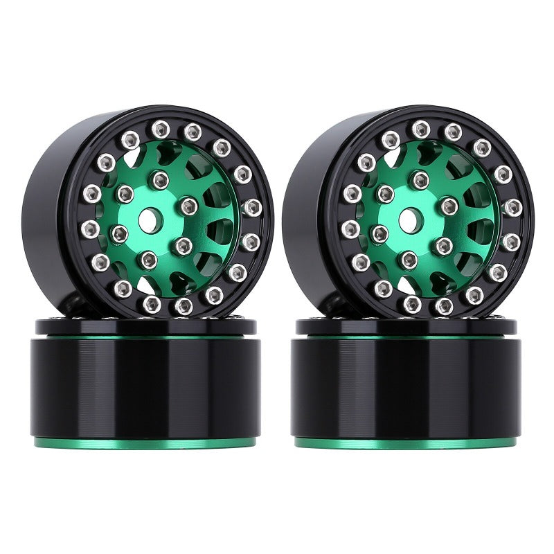 INJORA 1.0" 12-Spokes Beadlock Aluminum Wheel Rims for 1/24 RC Crawlers (4) (W1049) 27 INJORA 1.0" 12-Spokes Beadlock Aluminum Wheel Rims for 1/24 RC Crawlers (4) (W1049)