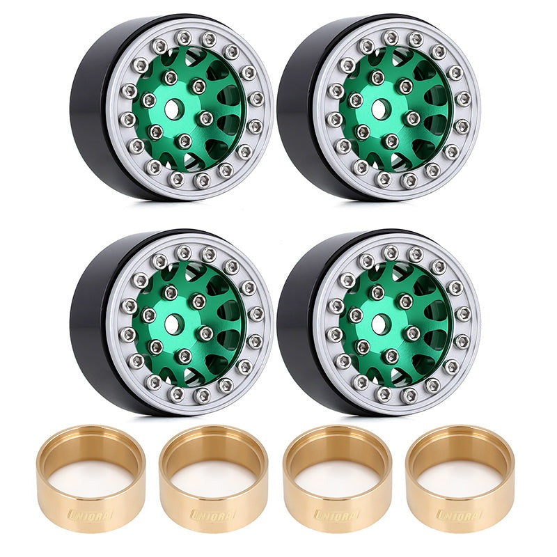 INJORA 1.0" 12-Spokes Beadlock Aluminum Wheel Rims for 1/24 RC Crawlers (4) (W1049) 42 INJORA 1.0" 12-Spokes Beadlock Aluminum Wheel Rims for 1/24 RC Crawlers (4) (W1049)