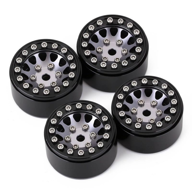 INJORA 1.0" 12-Spokes Beadlock Aluminum Wheel Rims for 1/24 RC Crawlers (4) (W1049) 6 INJORA 1.0" 12-Spokes Beadlock Aluminum Wheel Rims for 1/24 RC Crawlers (4) (W1049)