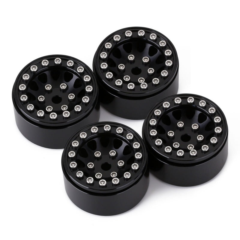 INJORA 1.0" 12-Spokes Beadlock Aluminum Wheel Rims for 1/24 RC Crawlers (4) (W1049) 10 INJORA 1.0" 12-Spokes Beadlock Aluminum Wheel Rims for 1/24 RC Crawlers (4) (W1049)
