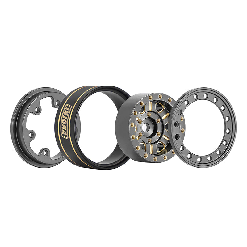 INJORA 1.0" 47g/pcs Brass Beadlock Wheels Negative Offset 3.15mm for 1/24 RC Crawlers (W1005) 11 INJORA 1.0" 47g/pcs Brass Beadlock Wheels Negative Offset 3.15mm for 1/24 RC Crawlers (W1005)