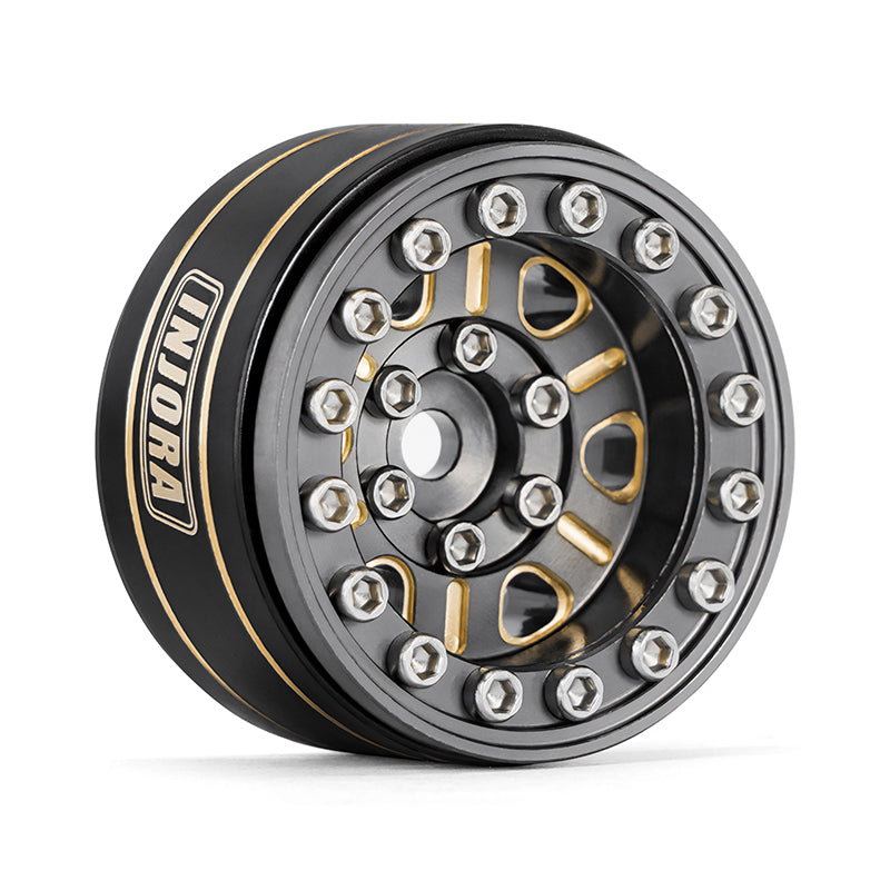 INJORA 1.0" 47g/pcs Brass Beadlock Wheels Negative Offset 3.15mm for 1/24 RC Crawlers (W1005) 12 INJORA 1.0" 47g/pcs Brass Beadlock Wheels Negative Offset 3.15mm for 1/24 RC Crawlers (W1005)