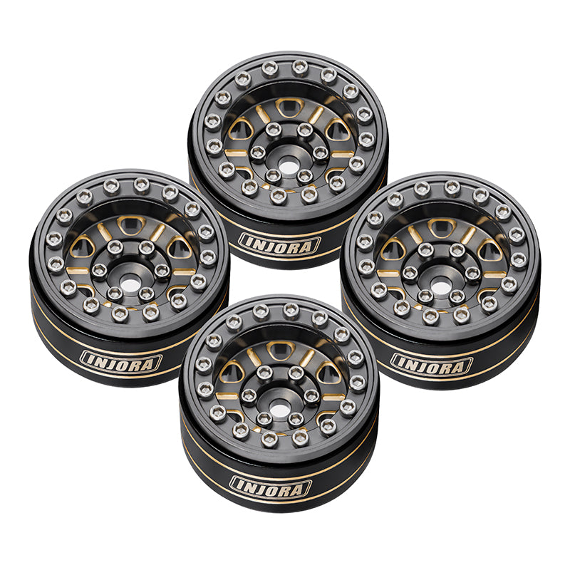 INJORA 1.0" 47g/pcs Brass Beadlock Wheels Negative Offset 3.15mm for 1/24 RC Crawlers (W1005) 16 INJORA 1.0" 47g/pcs Brass Beadlock Wheels Negative Offset 3.15mm for 1/24 RC Crawlers (W1005)