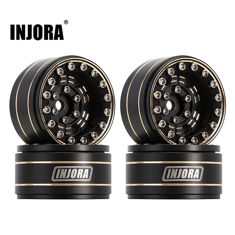 INJORA 1.0" 47g/pcs Brass Beadlock Wheels Negative Offset 3.15mm for 1/24 RC Crawlers (W1005) 3 INJORA 1.0" 47g/pcs Brass Beadlock Wheels Negative Offset 3.15mm for 1/24 RC Crawlers (W1005)