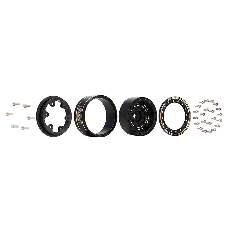 INJORA 1.0" 47g/pcs Brass Beadlock Wheels Negative Offset 3.15mm for 1/24 RC Crawlers (W1005) 4 INJORA 1.0" 47g/pcs Brass Beadlock Wheels Negative Offset 3.15mm for 1/24 RC Crawlers (W1005)
