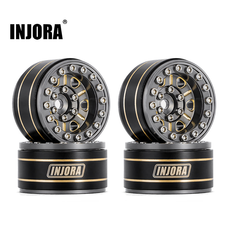INJORA 1.0" 47g/pcs Brass Beadlock Wheels Negative Offset 3.15mm for 1/24 RC Crawlers (W1005) 10 INJORA 1.0" 47g/pcs Brass Beadlock Wheels Negative Offset 3.15mm for 1/24 RC Crawlers (W1005)