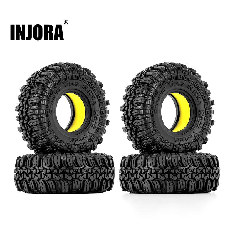 INJORA 1.0" 56*22mm Tires & Silicone Rubber Inserts Combo (4) (T1005)