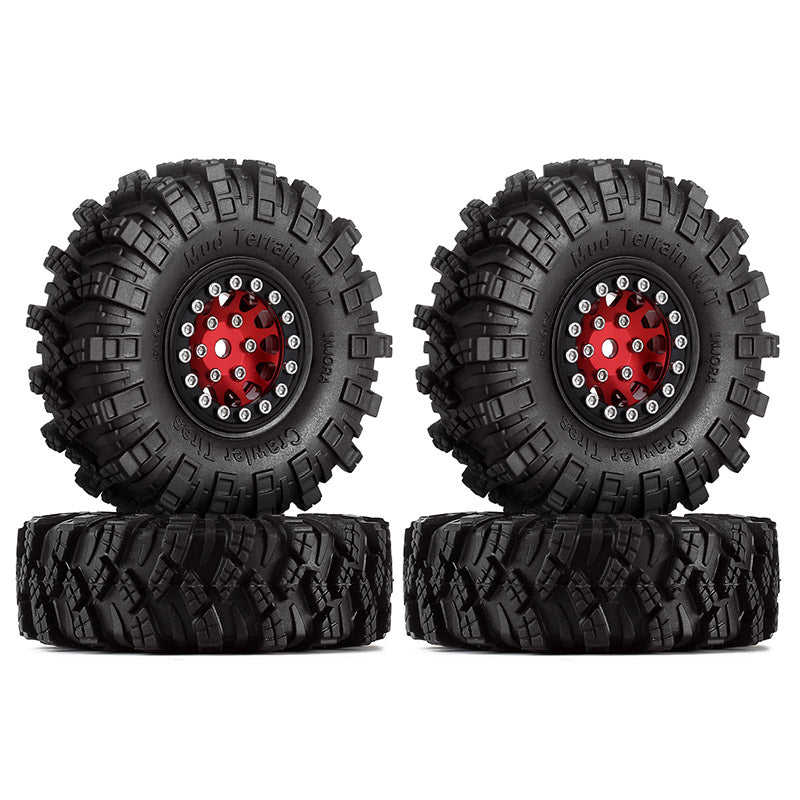 INJORA 1.0" 62*20.5mm Wheel Rims Mud Terrain Tires Set for 1/24 RC Crawlers (4) (W1049-T1007) 11 INJORA 1.0" 62*20.5mm Wheel Rims Mud Terrain Tires Set for 1/24 RC Crawlers (4) (W1049-T1007)