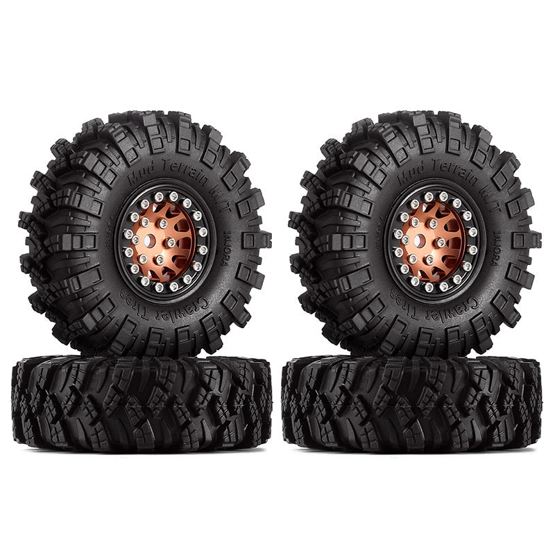 INJORA 1.0" 62*20.5mm Wheel Rims Mud Terrain Tires Set for 1/24 RC Crawlers (4) (W1049-T1007) 15 INJORA 1.0" 62*20.5mm Wheel Rims Mud Terrain Tires Set for 1/24 RC Crawlers (4) (W1049-T1007)