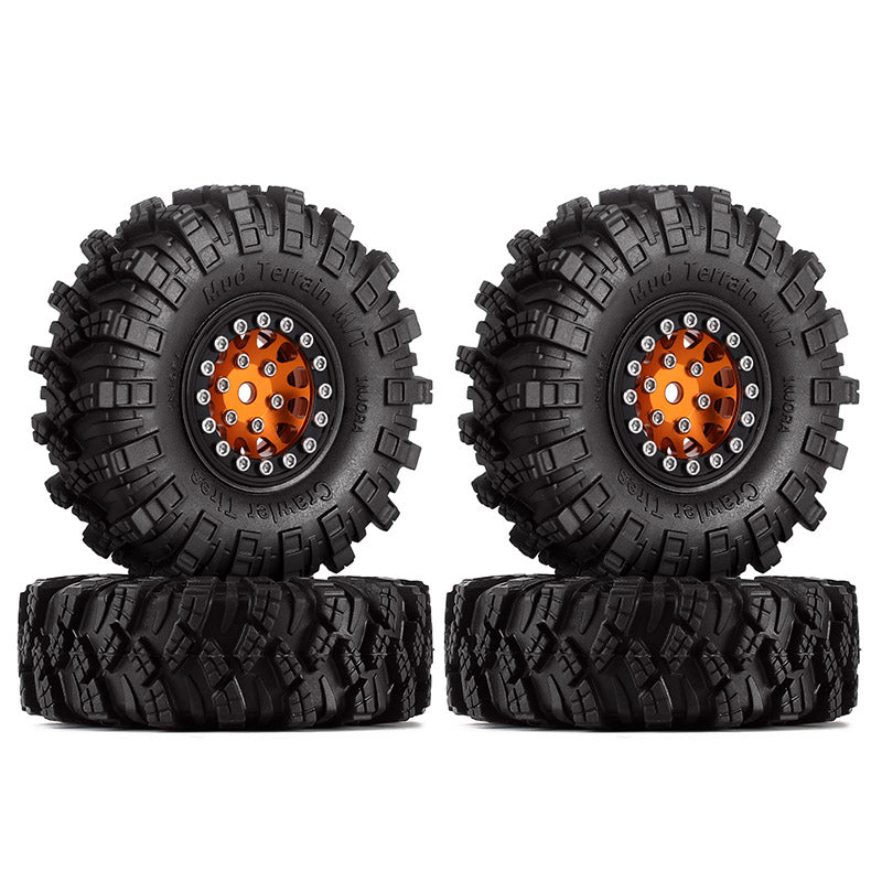 INJORA 1.0" 62*20.5mm Wheel Rims Mud Terrain Tires Set for 1/24 RC Crawlers (4) (W1049-T1007) 19 INJORA 1.0" 62*20.5mm Wheel Rims Mud Terrain Tires Set for 1/24 RC Crawlers (4) (W1049-T1007)