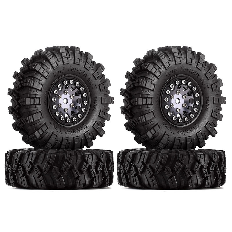 INJORA 1.0" 62*20.5mm Wheel Rims Mud Terrain Tires Set for 1/24 RC Crawlers (4) (W1049-T1007) 3 INJORA 1.0" 62*20.5mm Wheel Rims Mud Terrain Tires Set for 1/24 RC Crawlers (4) (W1049-T1007)