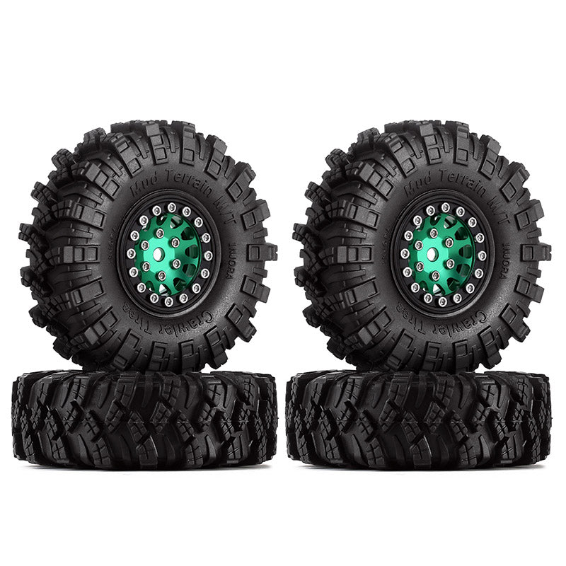 INJORA 1.0" 62*20.5mm Wheel Rims Mud Terrain Tires Set for 1/24 RC Crawlers (4) (W1049-T1007) 27 INJORA 1.0" 62*20.5mm Wheel Rims Mud Terrain Tires Set for 1/24 RC Crawlers (4) (W1049-T1007)