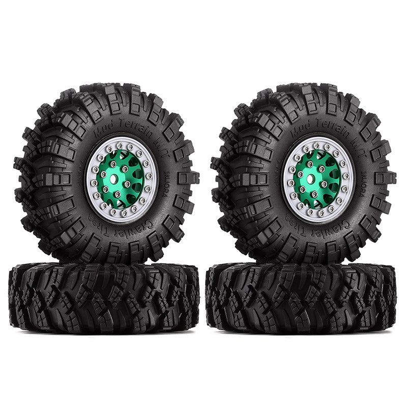 INJORA 1.0" 62*20.5mm Wheel Rims Mud Terrain Tires Set for 1/24 RC Crawlers (4) (W1049-T1007) 31 INJORA 1.0" 62*20.5mm Wheel Rims Mud Terrain Tires Set for 1/24 RC Crawlers (4) (W1049-T1007)