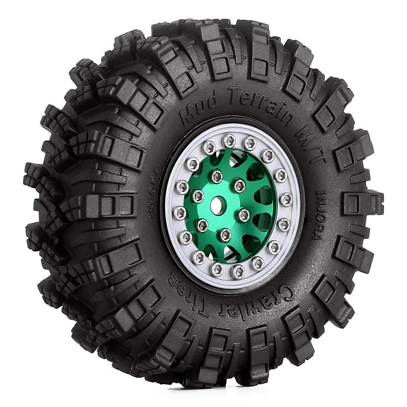 INJORA 1.0" 62*20.5mm Wheel Rims Mud Terrain Tires Set for 1/24 RC Crawlers (4) (W1049-T1007) 33 INJORA 1.0" 62*20.5mm Wheel Rims Mud Terrain Tires Set for 1/24 RC Crawlers (4) (W1049-T1007)