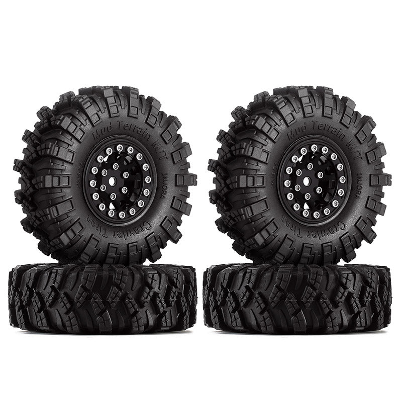 INJORA 1.0" 62*20.5mm Wheel Rims Mud Terrain Tires Set for 1/24 RC Crawlers (4) (W1049-T1007) 7 INJORA 1.0" 62*20.5mm Wheel Rims Mud Terrain Tires Set for 1/24 RC Crawlers (4) (W1049-T1007)