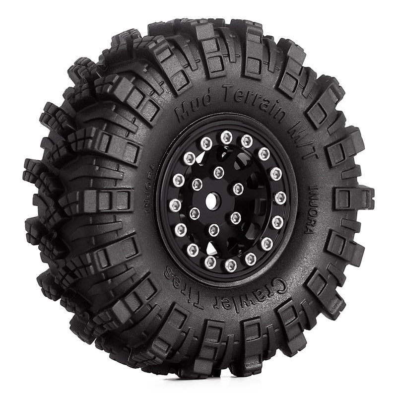INJORA 1.0" 62*20.5mm Wheel Rims Mud Terrain Tires Set for 1/24 RC Crawlers (4) (W1049-T1007) 8 INJORA 1.0" 62*20.5mm Wheel Rims Mud Terrain Tires Set for 1/24 RC Crawlers (4) (W1049-T1007)