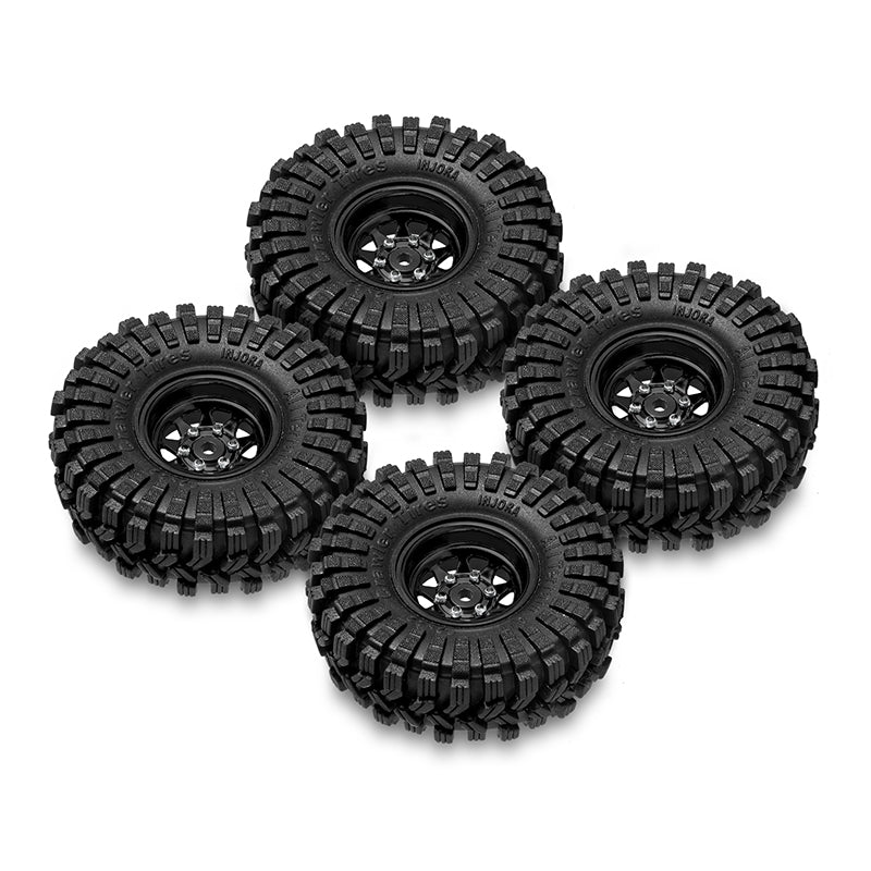 INJORA 1.0" 62*22mm -3.78mm Offset Beadlock Wheel Rims Tires Set for 1/24 RC Crawlers (4) (W1004-T1014) 8 INJORA 1.0" 62*22mm -3.78mm Offset Beadlock Wheel Rims Tires Set for 1/24 RC Crawlers (4) (W1004-T1014)