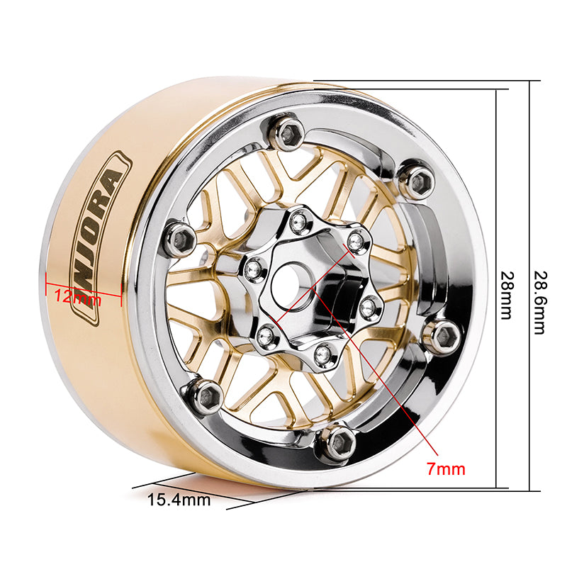 INJORA 1.0" ModuWheel Brass & Aluminum Beadlock Wheels for 1/18 1/24 RC Crawlers 5 INJORA 1.0" ModuWheel Brass & Aluminum Beadlock Wheels for 1/18 1/24 RC Crawlers