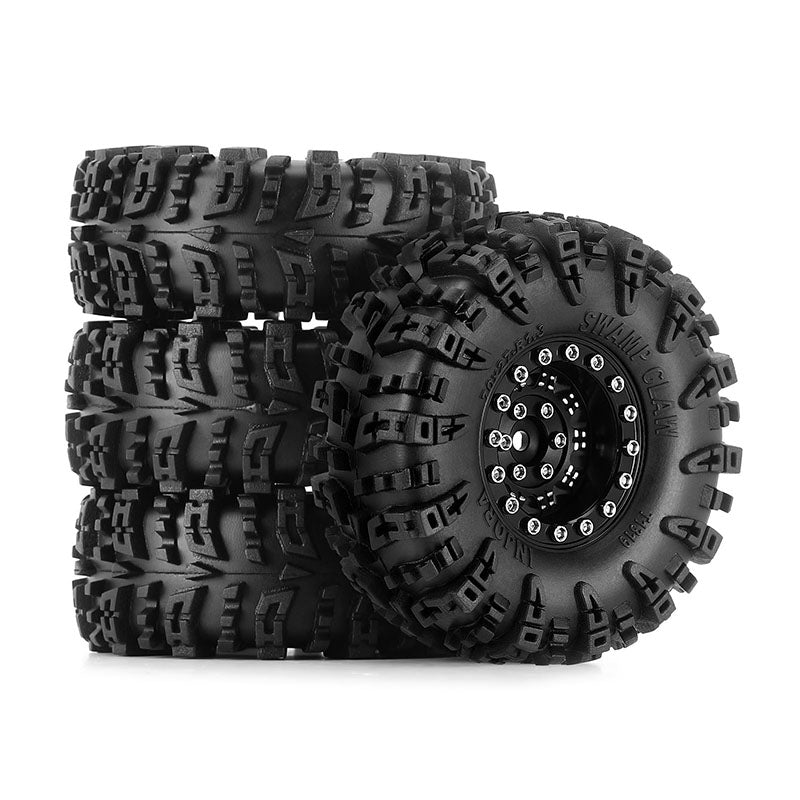 INJORA 1.3" 70*27mm Aluminum Wheels with Swamp Claw Tires for 1/18 1/24 RC Crawlers (W1305) 12 INJORA 1.3" 70*27mm Aluminum Wheels with Swamp Claw Tires for 1/18 1/24 RC Crawlers (W1305)