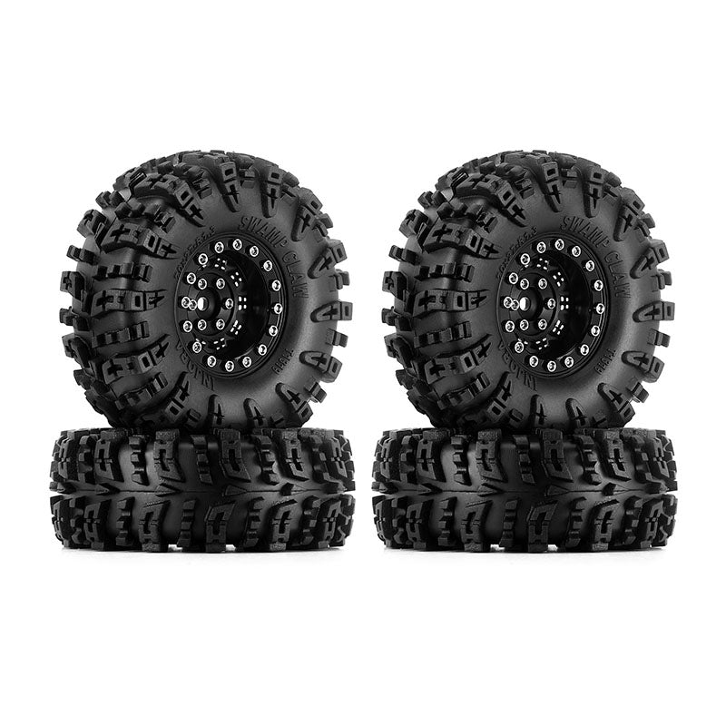 INJORA 1.3" 70*27mm Aluminum Wheels with Swamp Claw Tires for 1/18 1/24 RC Crawlers (W1305) 3 INJORA 1.3" 70*27mm Aluminum Wheels with Swamp Claw Tires for 1/18 1/24 RC Crawlers (W1305)
