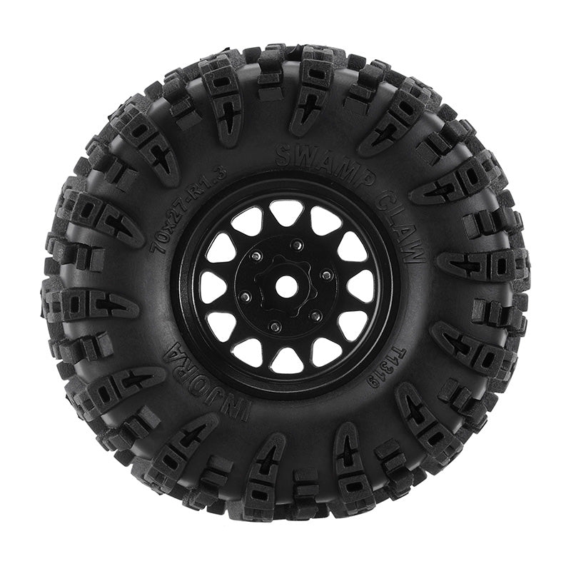 INJORA 1.3" 70*27mm Brass Wheels with Swamp Claw Tires for 1/18 1/24 RC Crawler (W1301) 7 INJORA 1.3" 70*27mm Brass Wheels with Swamp Claw Tires for 1/18 1/24 RC Crawler (W1301)