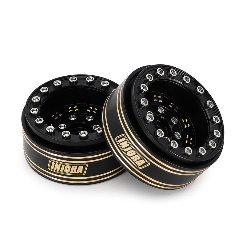 INJORA 1.3" 81g/pcs Super Heavy Brass Beadlock Wheels for 1/24 1/18 RC Crawler 12 INJORA 1.3" 81g/pcs Super Heavy Brass Beadlock Wheels for 1/24 1/18 RC Crawler