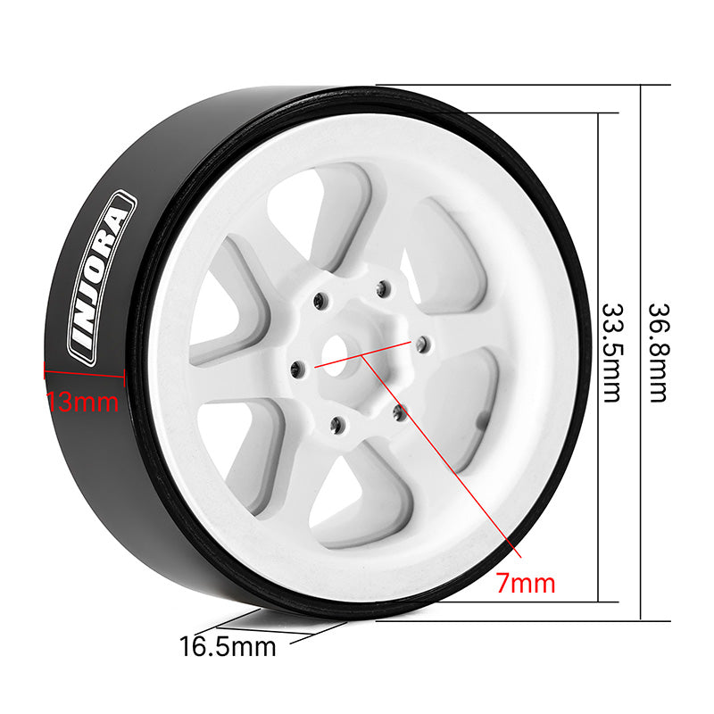 INJORA 1.3" Aluminum Beadlock Wheels offset -4.05mm for 1/24 1/18 RC Crawlers (W1309) 29 INJORA 1.3" Aluminum Beadlock Wheels offset -4.05mm for 1/24 1/18 RC Crawlers (W1309)