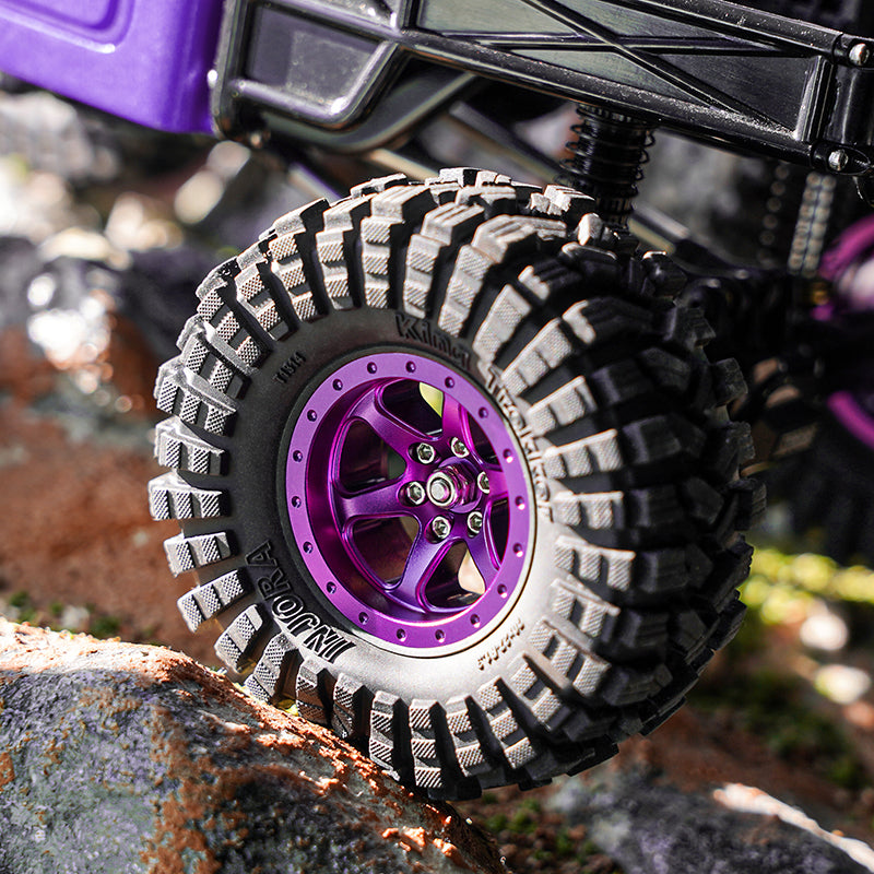 INJORA 1.3" Aluminum Beadlock Wheels offset -4.05mm for 1/24 1/18 RC Crawlers (W1309) 4 INJORA 1.3" Aluminum Beadlock Wheels offset -4.05mm for 1/24 1/18 RC Crawlers (W1309)