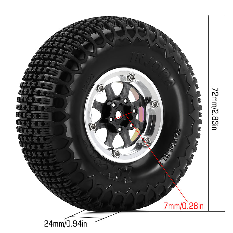 INJORA 1.3" ModuWheel Beadlock Wheels with XHX Pin Tires for 1/18 1/24 RC Crawler 12 INJORA 1.3" ModuWheel Beadlock Wheels with XHX Pin Tires for 1/18 1/24 RC Crawler