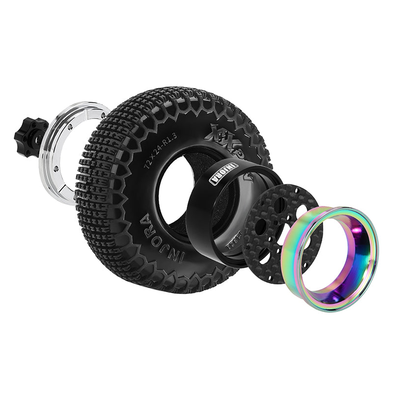 INJORA 1.3" ModuWheel Beadlock Wheels with XHX Pin Tires for 1/18 1/24 RC Crawler 14 INJORA 1.3" ModuWheel Beadlock Wheels with XHX Pin Tires for 1/18 1/24 RC Crawler