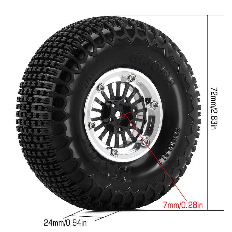 INJORA 1.3" ModuWheel Beadlock Wheels with XHX Pin Tires for 1/18 1/24 RC Crawler 20 INJORA 1.3" ModuWheel Beadlock Wheels with XHX Pin Tires for 1/18 1/24 RC Crawler