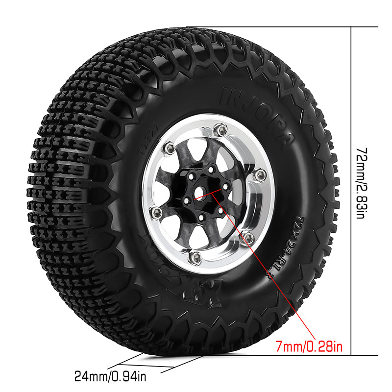 INJORA 1.3" ModuWheel Beadlock Wheels with XHX Pin Tires for 1/18 1/24 RC Crawler 24 INJORA 1.3" ModuWheel Beadlock Wheels with XHX Pin Tires for 1/18 1/24 RC Crawler