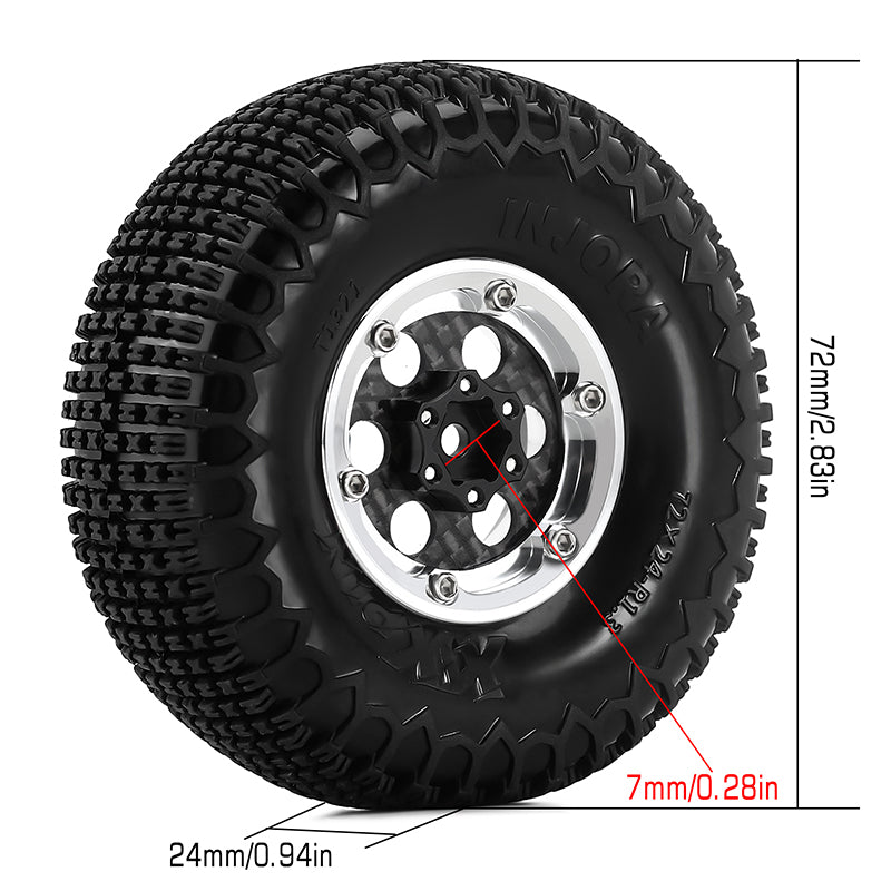INJORA 1.3" ModuWheel Beadlock Wheels with XHX Pin Tires for 1/18 1/24 RC Crawler 28 INJORA 1.3" ModuWheel Beadlock Wheels with XHX Pin Tires for 1/18 1/24 RC Crawler