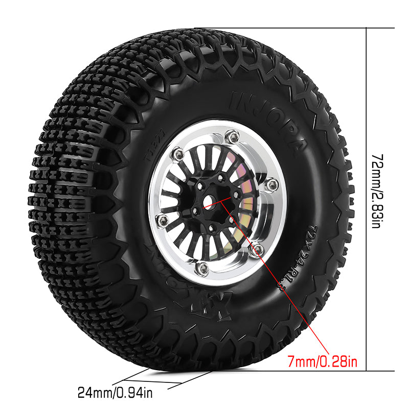 INJORA 1.3" ModuWheel Beadlock Wheels with XHX Pin Tires for 1/18 1/24 RC Crawler 8 INJORA 1.3" ModuWheel Beadlock Wheels with XHX Pin Tires for 1/18 1/24 RC Crawler