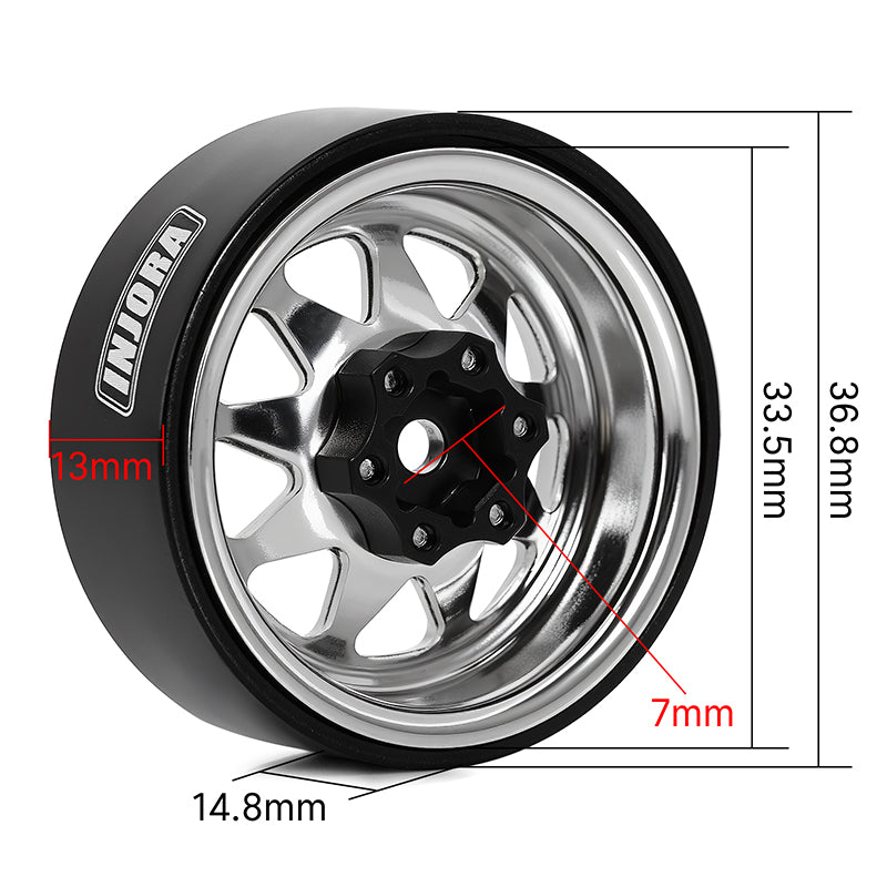 INJORA 1.3" Stamped Steel Wheels -4.05mm Offset for 1/24 1/18 RC Crawlers (W1312) 19 INJORA 1.3" Stamped Steel Wheels -4.05mm Offset for 1/24 1/18 RC Crawlers (W1312)