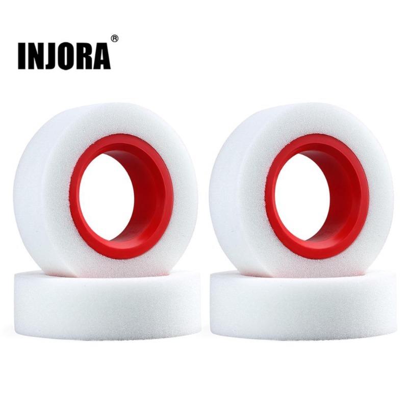 INJORA 1.9" Dual Stage Foam Inserts with Red TPE Inner Ring for 100-110 114-120mm Tires