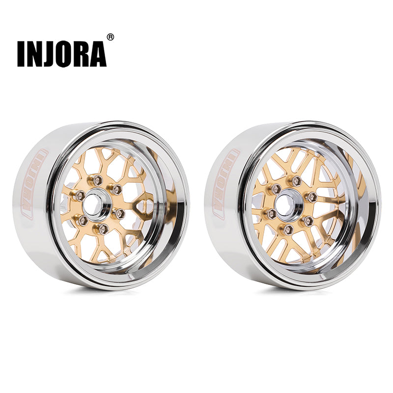 INJORA 1.9" ModuWheel Brass & Aluminum -9.65mm Offset Wheels for 1/10 RC Crawlers