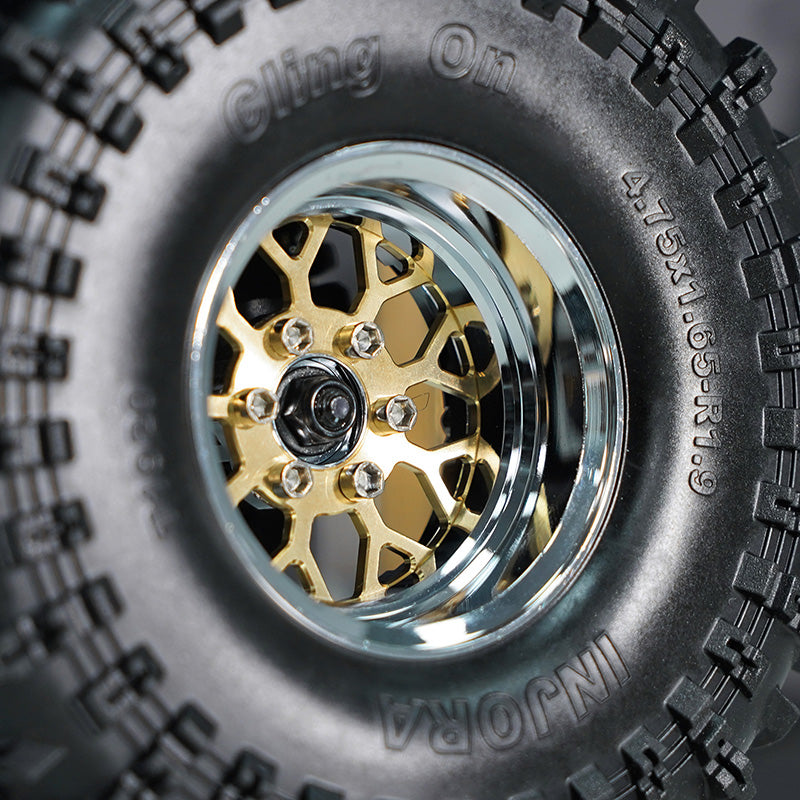INJORA 1.9" ModuWheel Brass & Aluminum -9.65mm Offset Wheels for 1/10 RC Crawlers 6 INJORA 1.9" ModuWheel Brass & Aluminum -9.65mm Offset Wheels for 1/10 RC Crawlers
