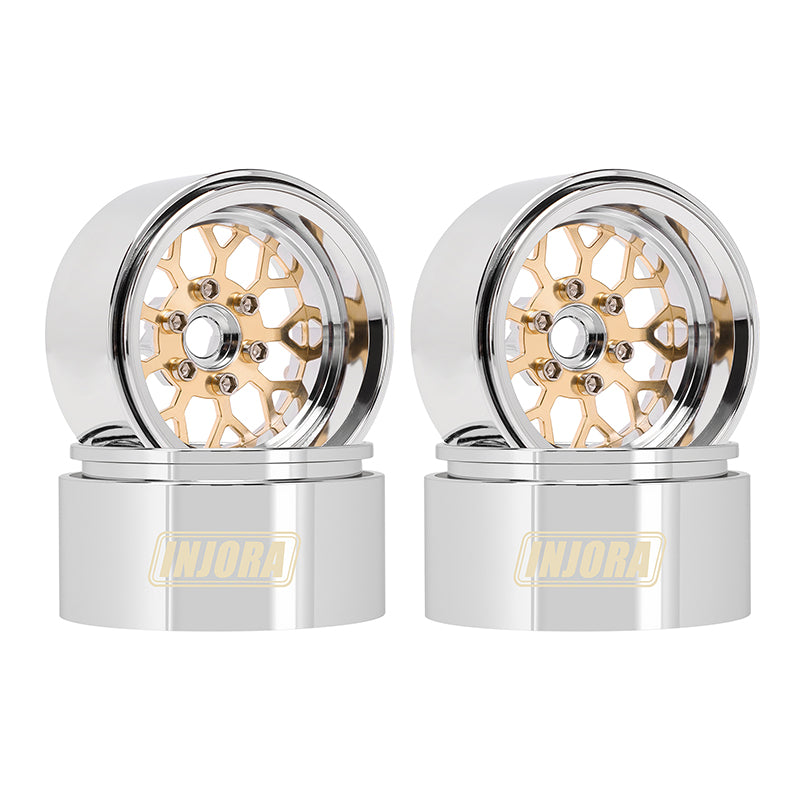 INJORA 1.9" ModuWheel Brass & Aluminum -9.65mm Offset Wheels for 1/10 RC Crawlers 3 MW1904