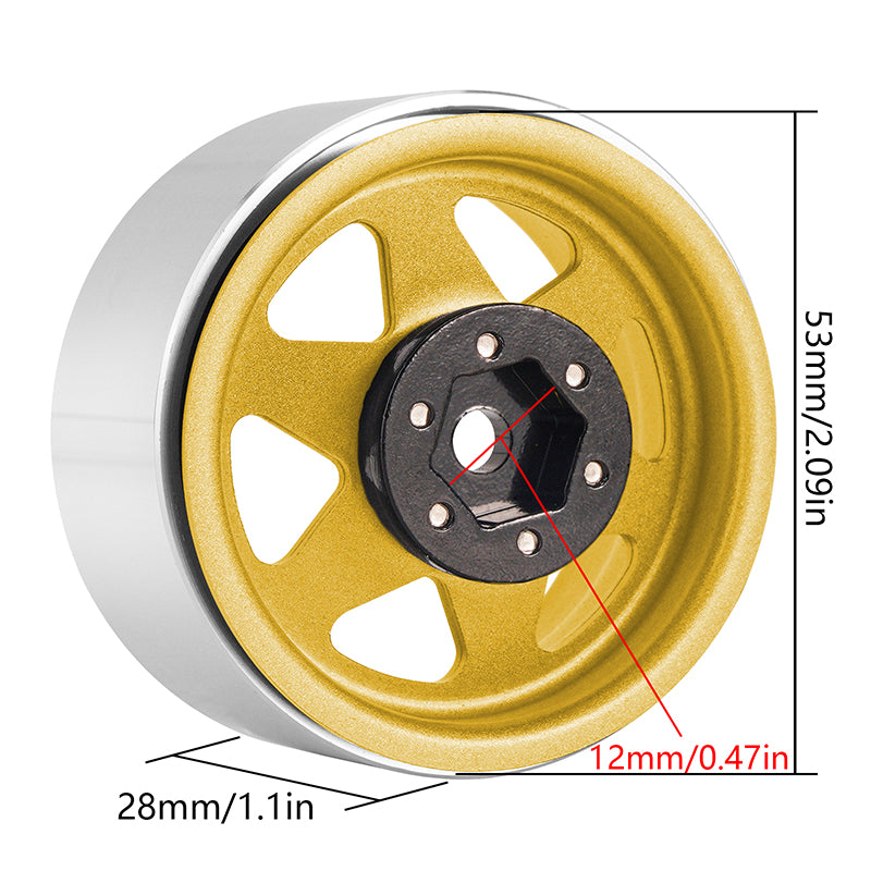 INJORA 1.9" Offset -8.9mm Deep Dish Stamped Beadlock Wheel Rims for 1/10 RC Crawlers (4) (W1948) 34 INJORA 1.9" Offset -8.9mm Deep Dish Stamped Beadlock Wheel Rims for 1/10 RC Crawlers (4) (W1948)