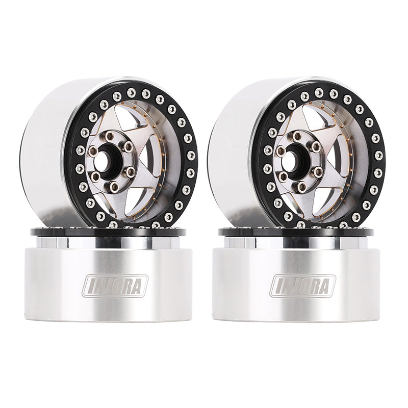 INJORA 1.9" Super Heavy Brass & Aluminum Beadlock Wheels Offset -10mm for 1/10 RC Crawlers (4) (W1958) 26 INJORA 1.9" Super Heavy Brass & Aluminum Beadlock Wheels Offset -10mm for 1/10 RC Crawlers (4) (W1958)